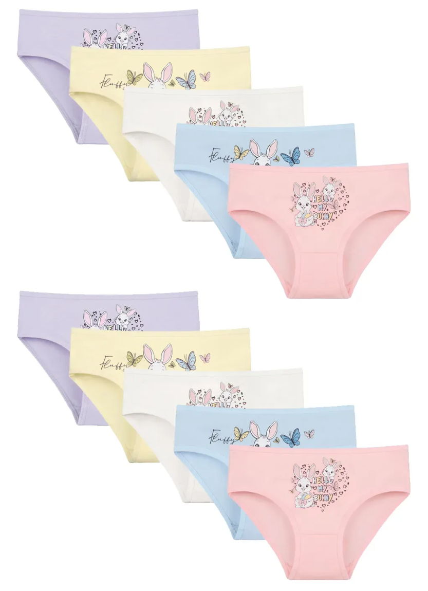 Donella 4171PB235 Assorted 10-Pack Girls' Briefs — Turkish factory wholesale
