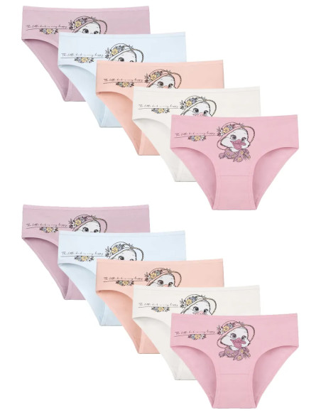 Donella 4171PB237 Assorted 10-Pack Girls' Briefs — Turkey wholesale collection