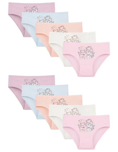 Donella 4171PB238 Assorted 10-Pack Girls' Briefs — direct Turkish factory supply