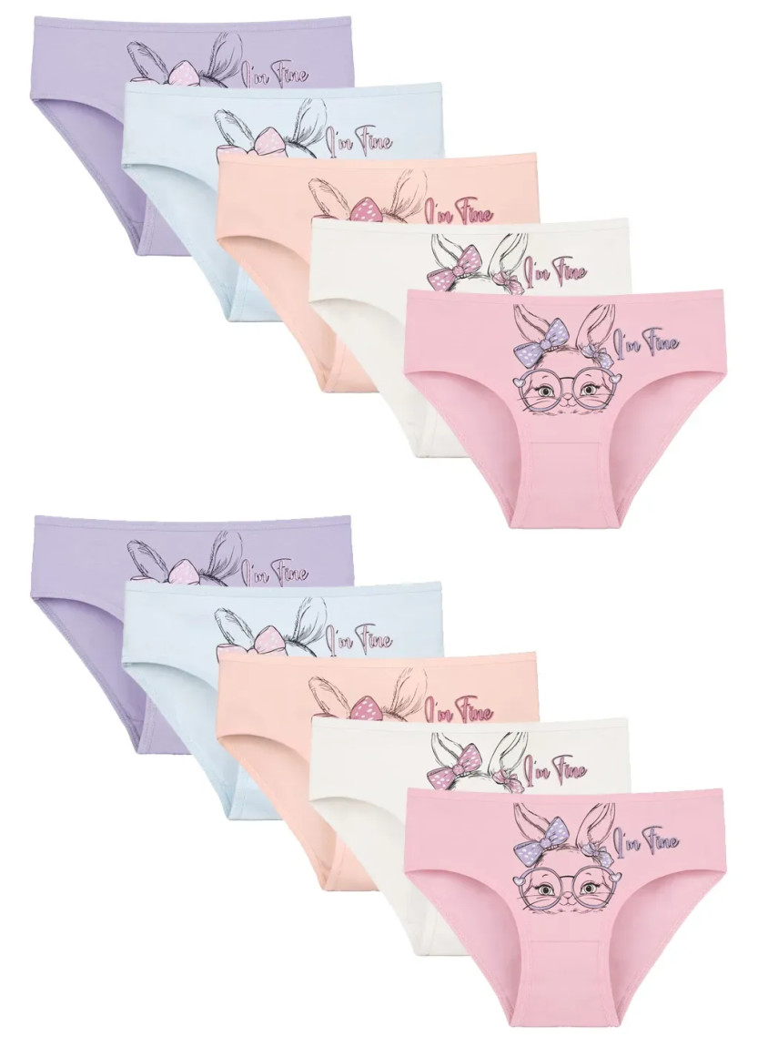 Donella 4171PB251 Assorted 10-Pack Girls' Briefs — Turkish textile wholesale