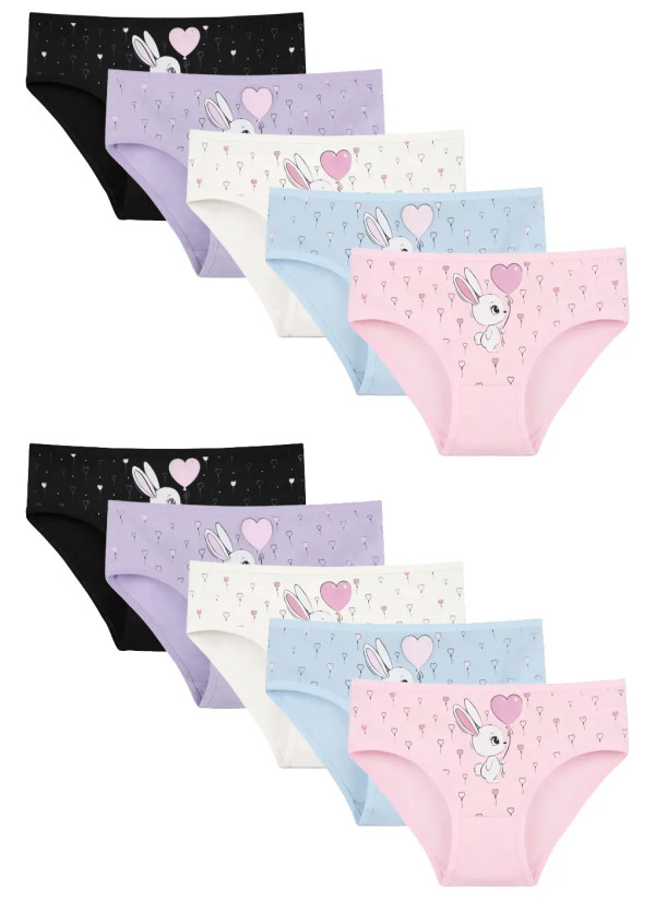 Donella 4171PB253 Assorted 10-Pack Girls' Briefs — factory-direct from Turkey