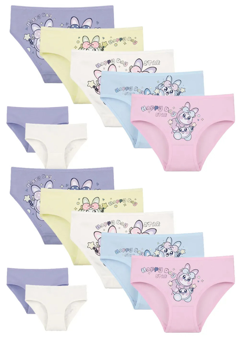 Donella 4171PB266 Assorted 10-Pack Girls' Briefs — Istanbul wholesale supplier