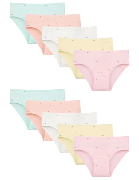 Donella 418128 Assorted 10-Pack Girls' Briefs — wholesale for boutiques