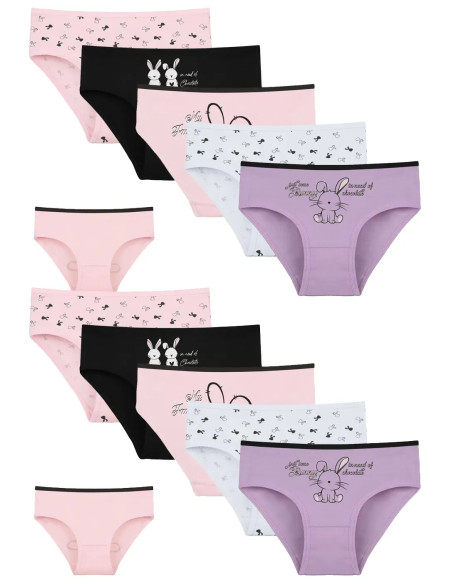 Donella 4181B37 Assorted 10-Pack Girls' Briefs — Turkish textile wholesale