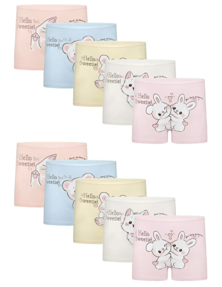Donella 4271PB202 Assorted 10-Pack Girls' Briefs — Turkish factory wholesale