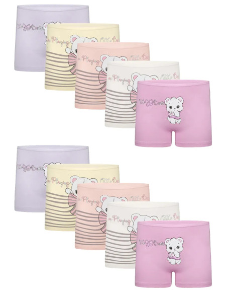 Donella 4271PB222 Assorted 10-Pack Girls' Briefs — Turkish textile wholesale