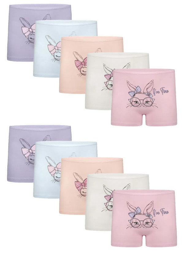 Donella 4271PB251 Assorted 10-Pack Girls' Briefs — Turkish factory wholesale