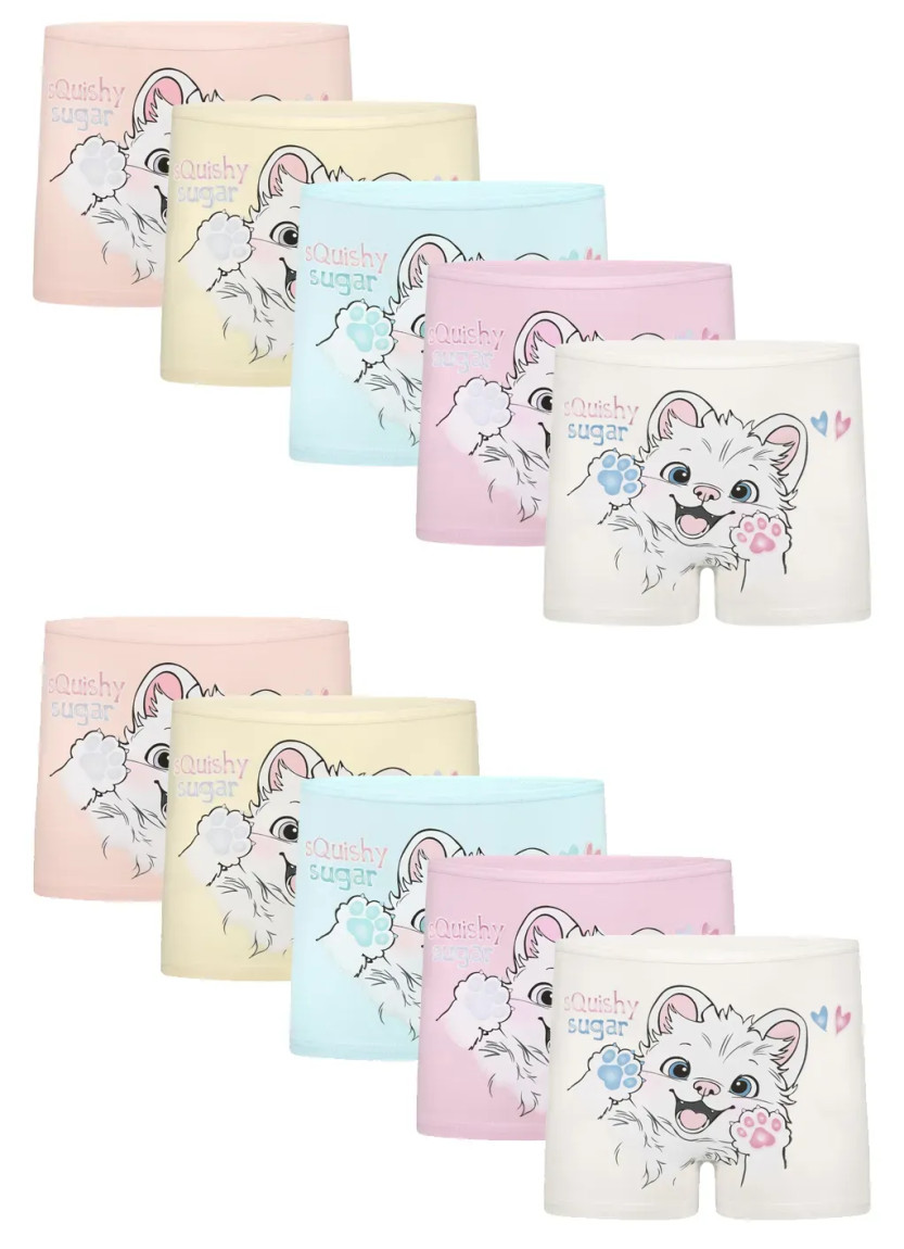 Donella 4271PB273 Assorted 10-Pack Girls' Briefs — Turkey wholesale collection