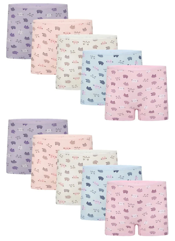 Donella 428129 Assorted 10-Pack Girls' Briefs — Turkish factory wholesale