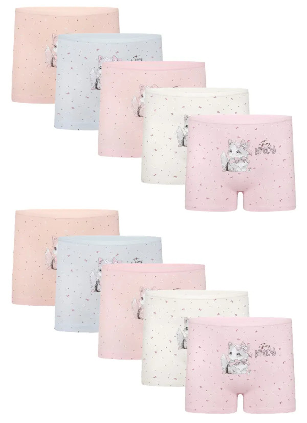 Donella 4281B48 Assorted 10-Pack Girls' Briefs — Turkey wholesale collection