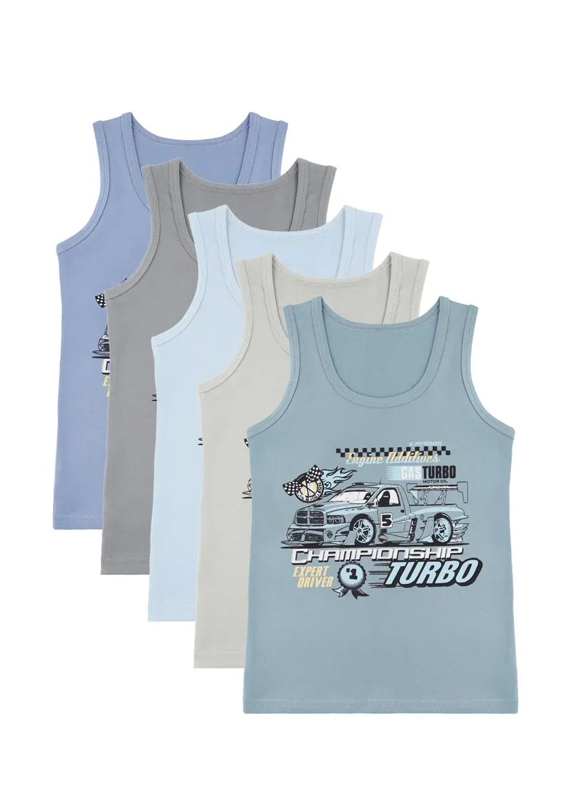 Donella 7771PB33 Assorted 10-Pack Boys' Tank Top — Turkish factory wholesale