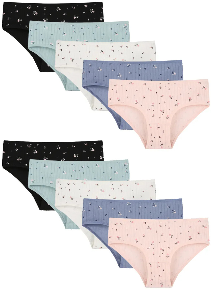 Donella 501301 Assorted 10-Pack Girls' Briefs — factory-direct from Turkey