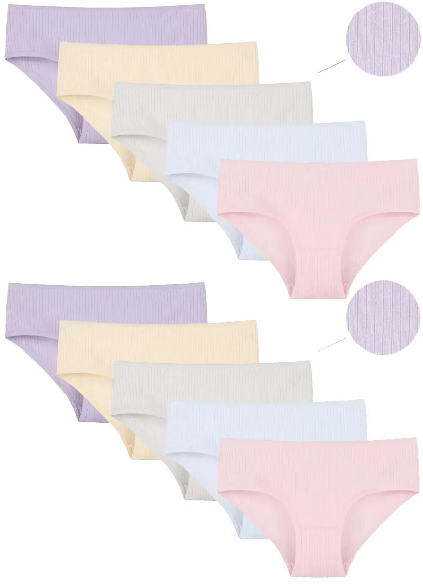 Donella 5023PD3 Assorted 10-Pack Girls' Briefs — Turkish factory wholesale