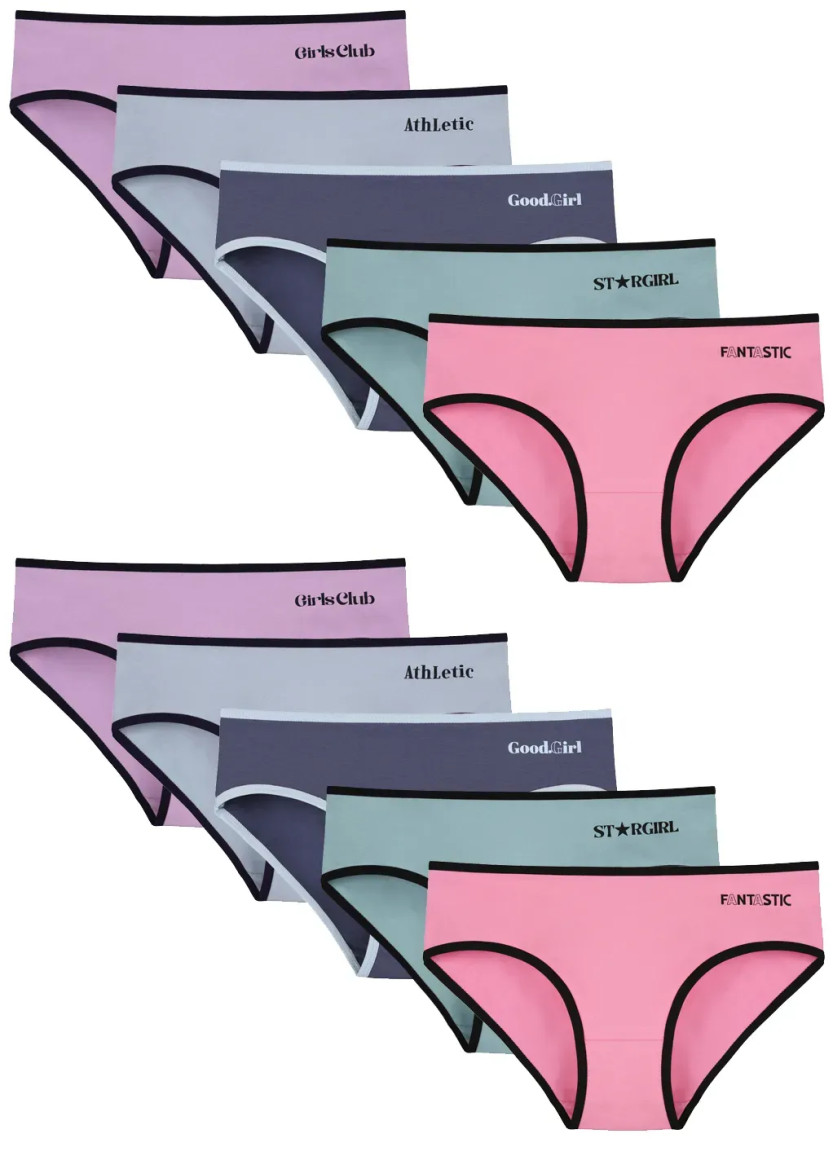 Donella 5071PB268 Assorted 10-Pack Girls' Briefs — direct Turkish factory supply
