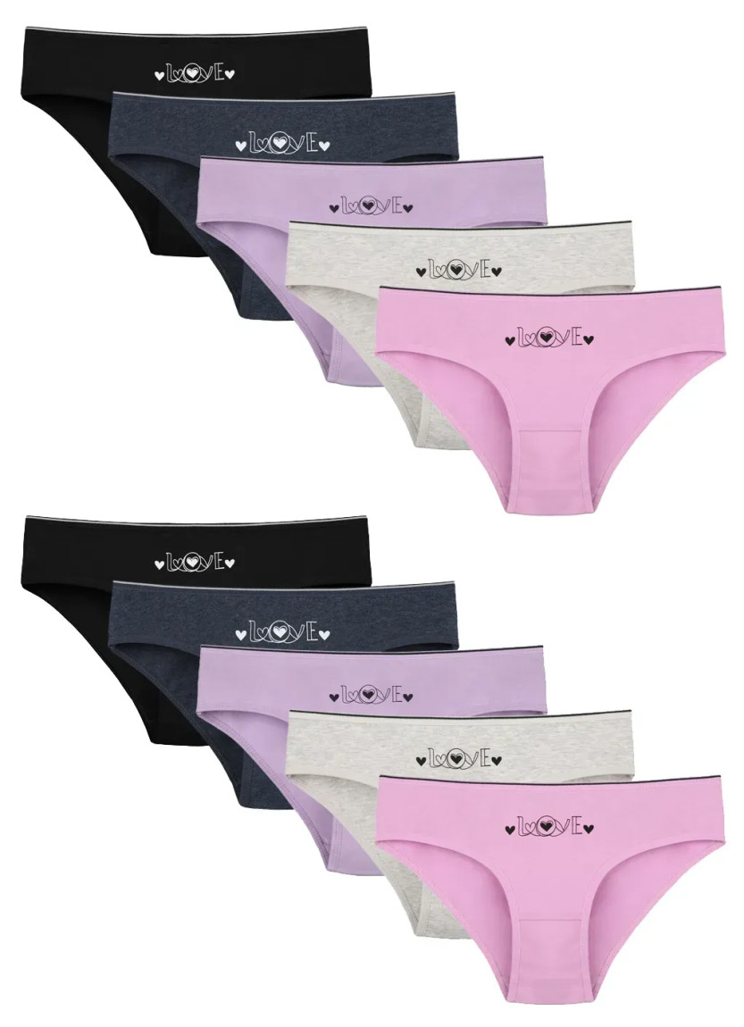 Donella 5171PB172 Assorted 10-Pack Girls' Briefs — direct Turkish factory supply