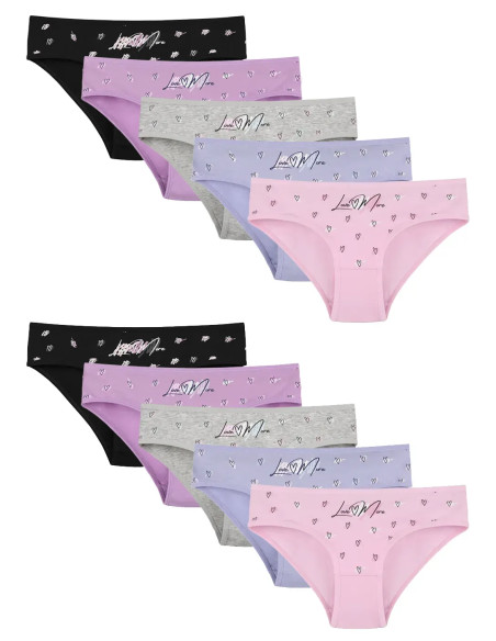 Donella 5171PB217 Assorted 10-Pack Girls' Briefs — factory-direct from Turkey