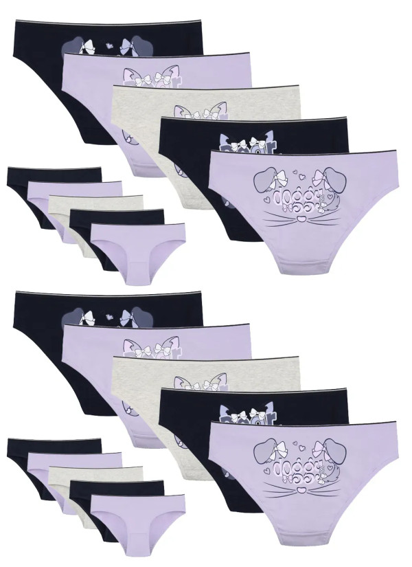 Donella 5171PB240 Assorted 10-Pack Girls' Briefs — Turkish factory wholesale