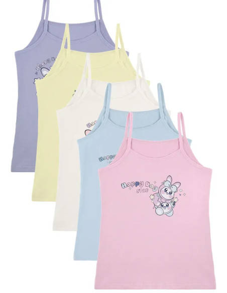 Donella 4371PB266 Assorted 10-Pack Girls' Tank Top — Turkish textile wholesale