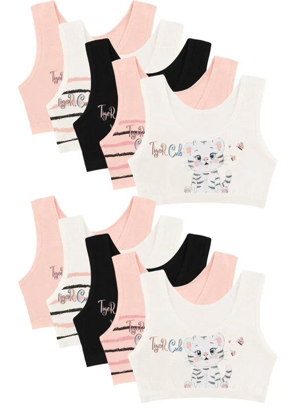 Donella 4571PB201 Assorted 10-Pack Bra — Turkish factory wholesale