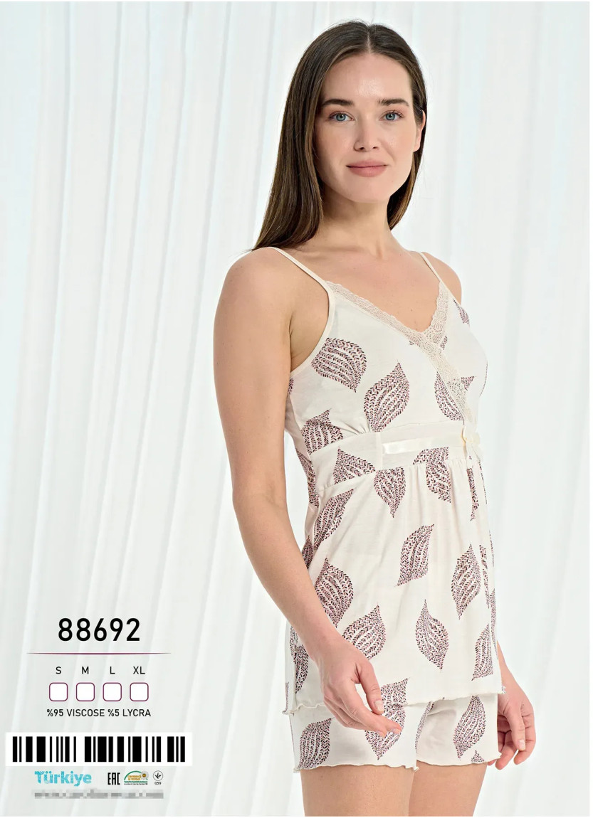 Женский Комплект с Шортами Вискоза (S+M+L+XL) Caroline 88692 — оптовая поставка из Турции