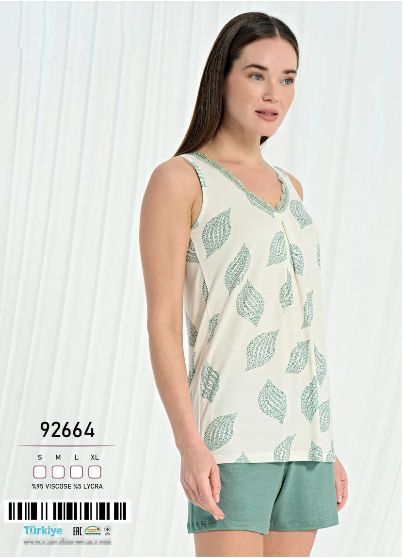 Caroline 92664 Viscose Shorts Homewear Set (2XL+3XL+4XL+5XL) — Turkish textile wholesale