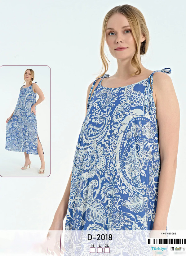 Caroline D-2018 Viscose Dress (M+L+XL) — wholesale from Turkey