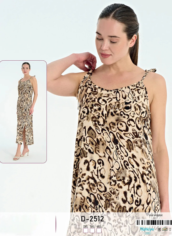 Caroline D-2512 Viscose Dress (2XL+3XL+4XL) — wholesale from Turkey