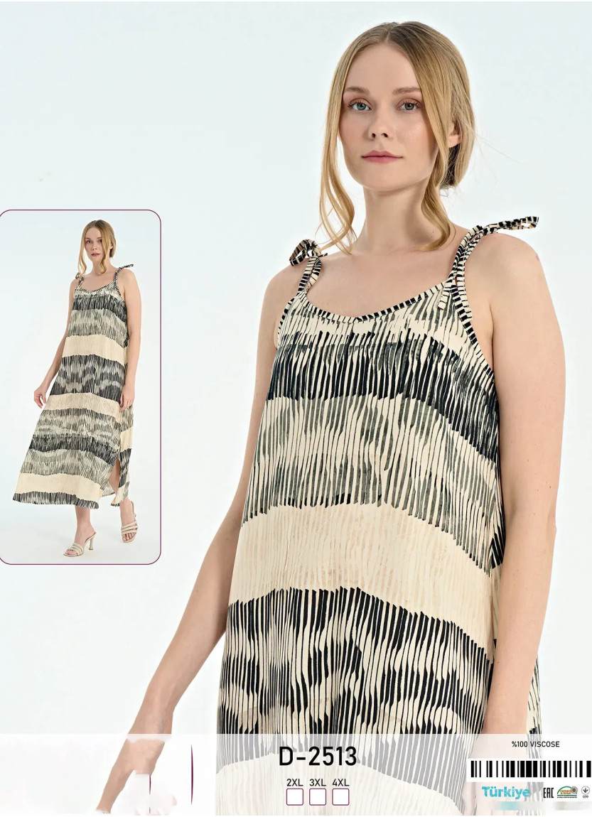 Caroline D-2513 Viscose Dress (2XL+3XL+4XL) — factory-direct from Turkey