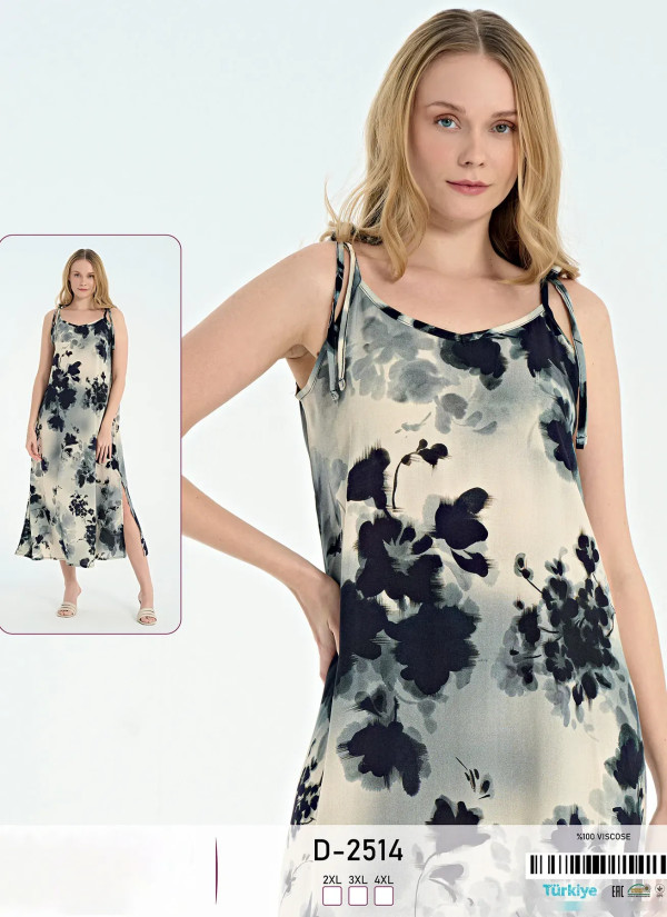 Caroline D-2514 Viscose Dress (2XL+3XL+4XL) — Turkish textile wholesale