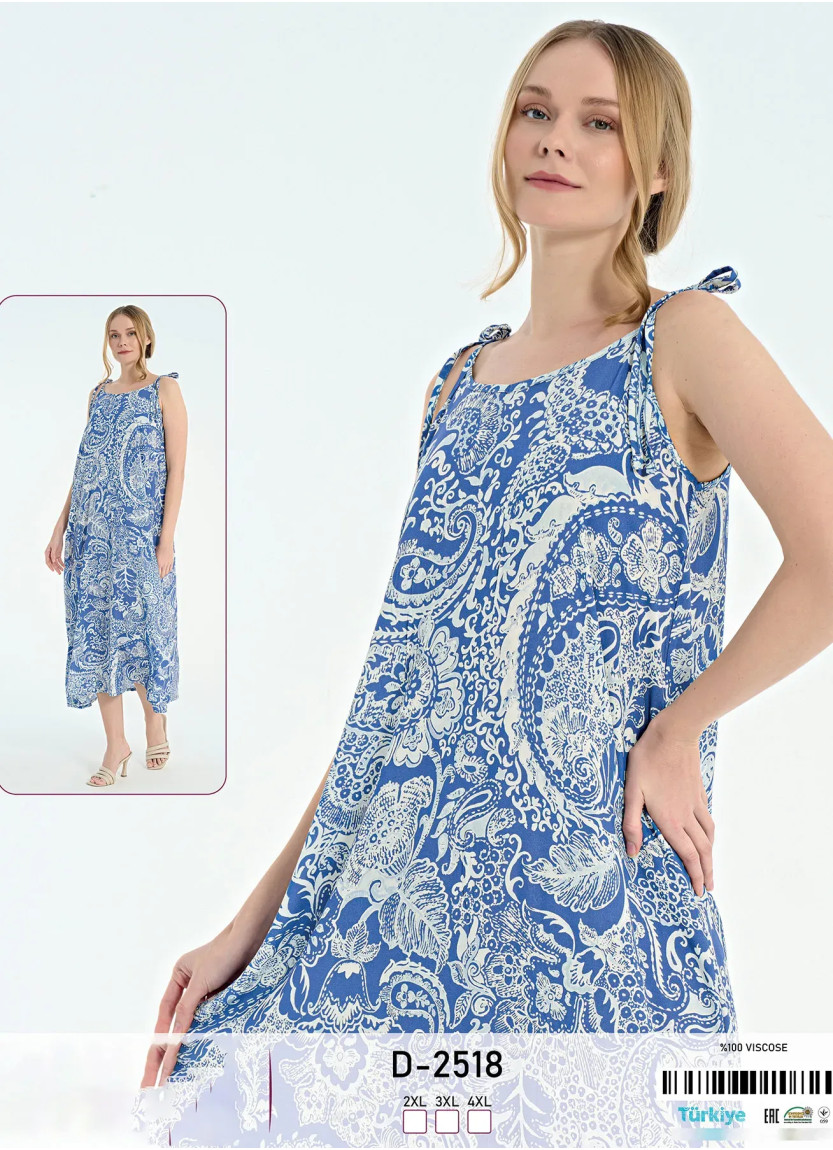 Caroline D-2518 Viscose Dress (2XL+3XL+4XL) — Turkish textile wholesale