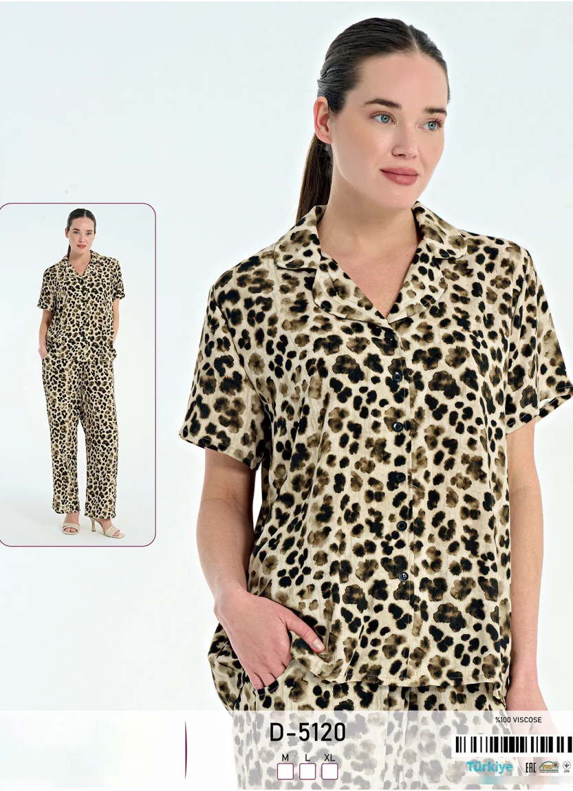 Caroline D-5120 Оптом Турция Фабрика Женский Комплект с Брюками Вискоза (M+L+XL) Caroline D-5120 Купить Оптом с Турции