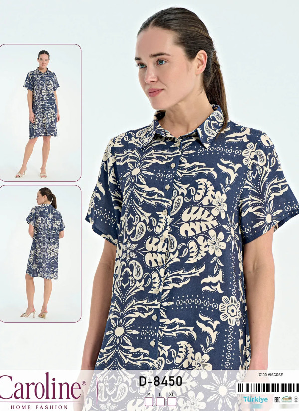 Caroline D-8450 Viscose Dress (M+L+XL) — direct Turkish factory supply