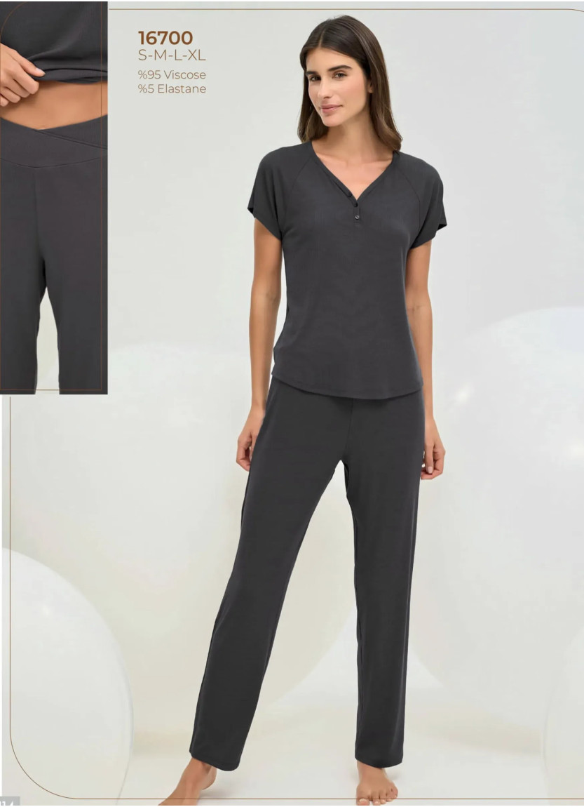 Sevim 16700 Viscose Pants Homewear Set (S+M+L+XL) — wholesale from Turkey