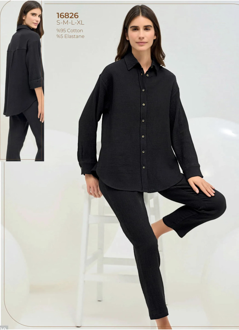 Sevim 16826 Pants Homewear Set (S+M+L+XL) — Turkish textile wholesale