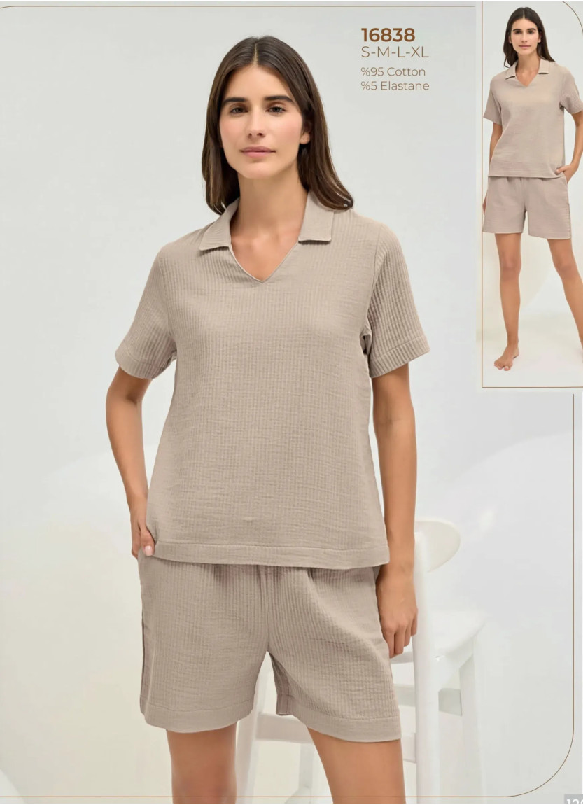 Sevim 16838 Shorts Homewear Set (S+M+L+XL) — wholesale from Turkey