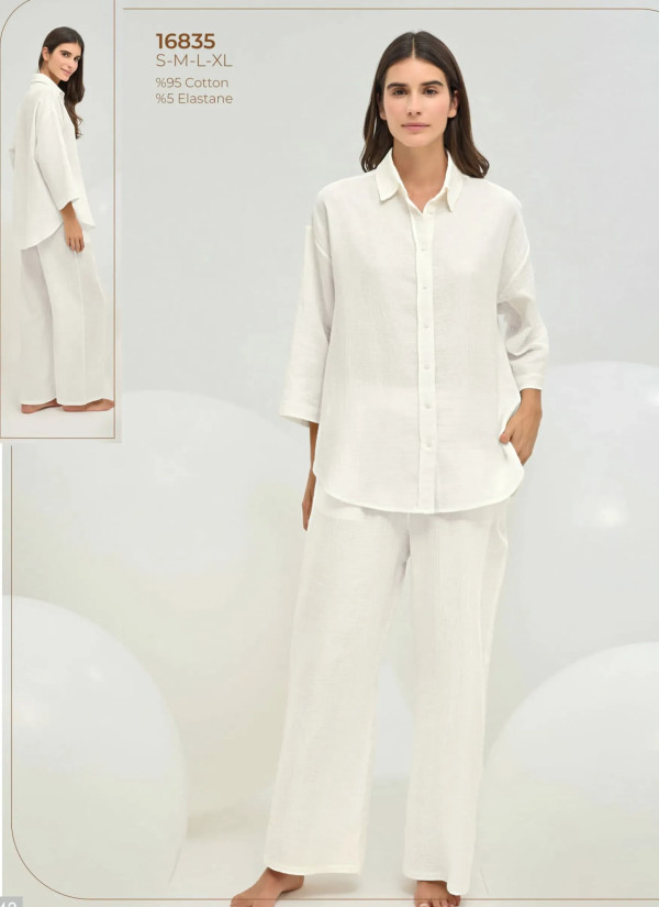 Sevim 16835 Pants Homewear Set (S+M+L+XL) — Turkish textile wholesale