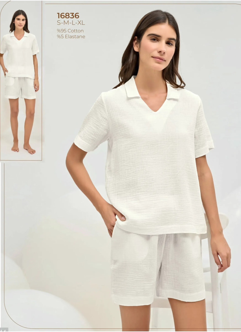 Sevim 16836 Shorts Homewear Set (S+M+L+XL) — direct Turkish factory supply