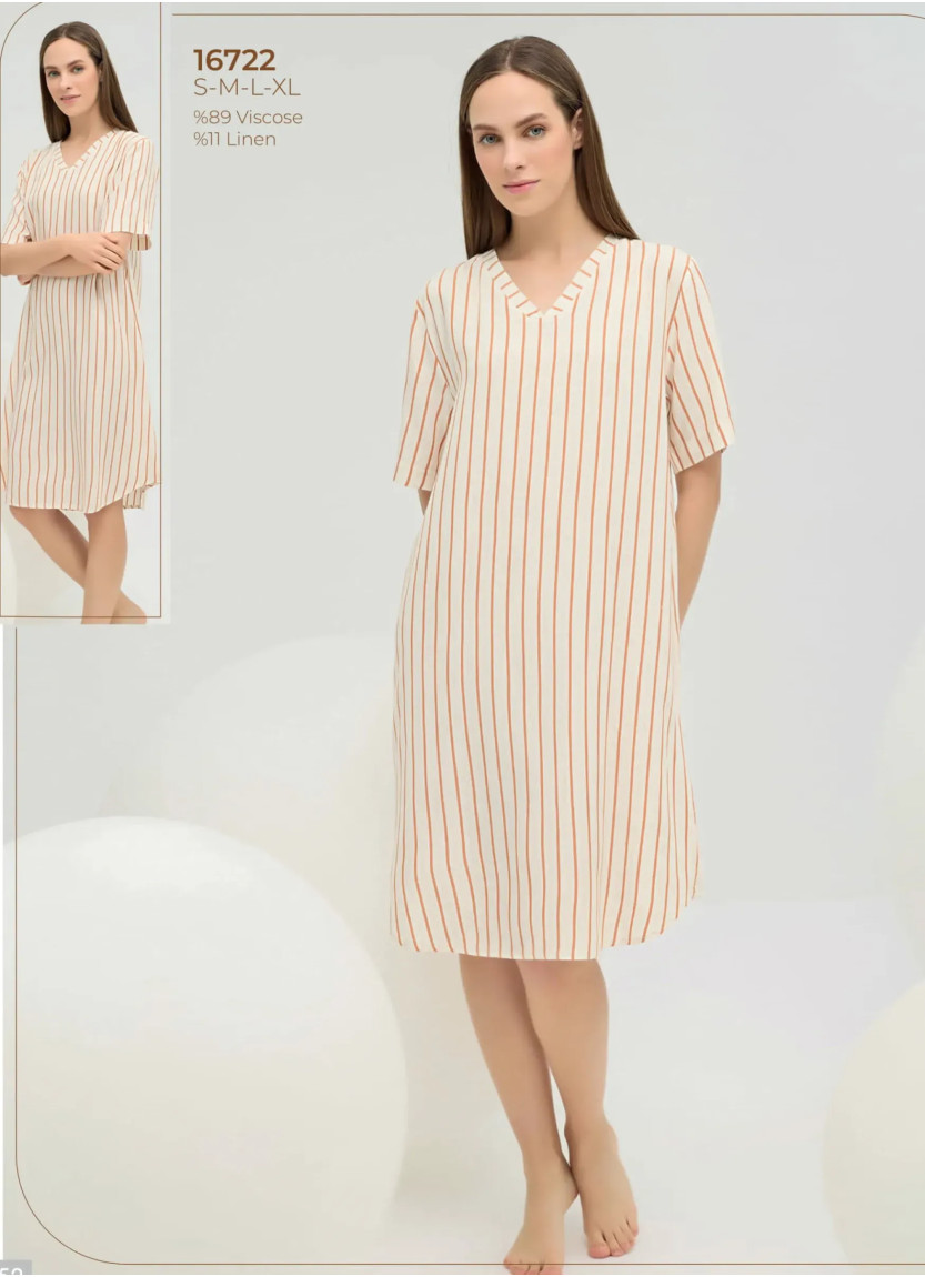 Sevim 16722 Viscose Nightdress (S+M+L+XL) — Turkish textile wholesale