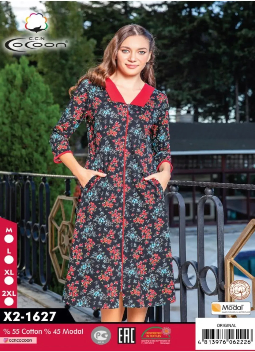 CCNX2-1627_ORI Modal Women's Robe (M+L+XL+2XL) — factory-direct from Turkey