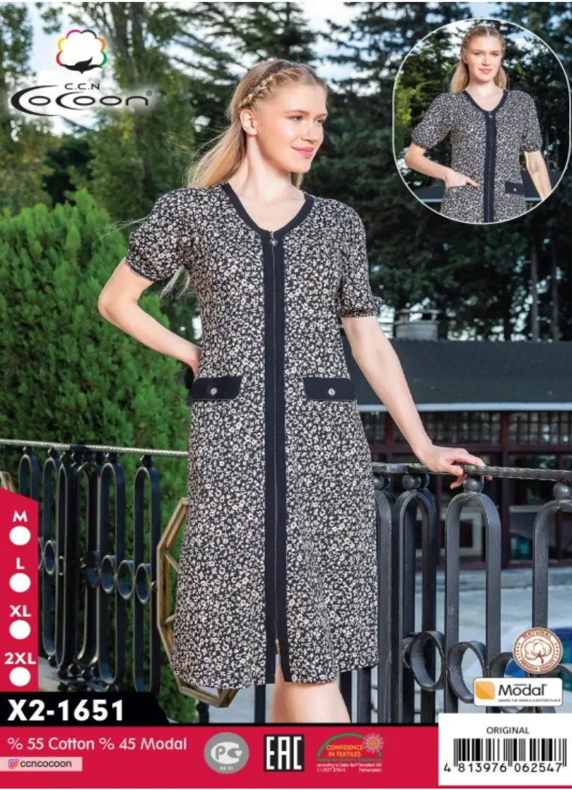 CCNX2-1651_ORI Modal Women's Robe (M+L+XL+2XL) — wholesale from Turkey