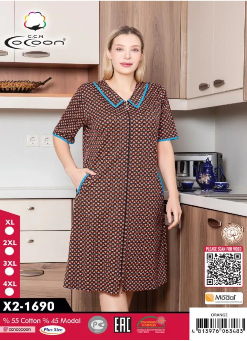 CCNX2-1690_OG Modal Women's Robe (XL+2XL+3XL+4XL) — factory-direct from Turkey