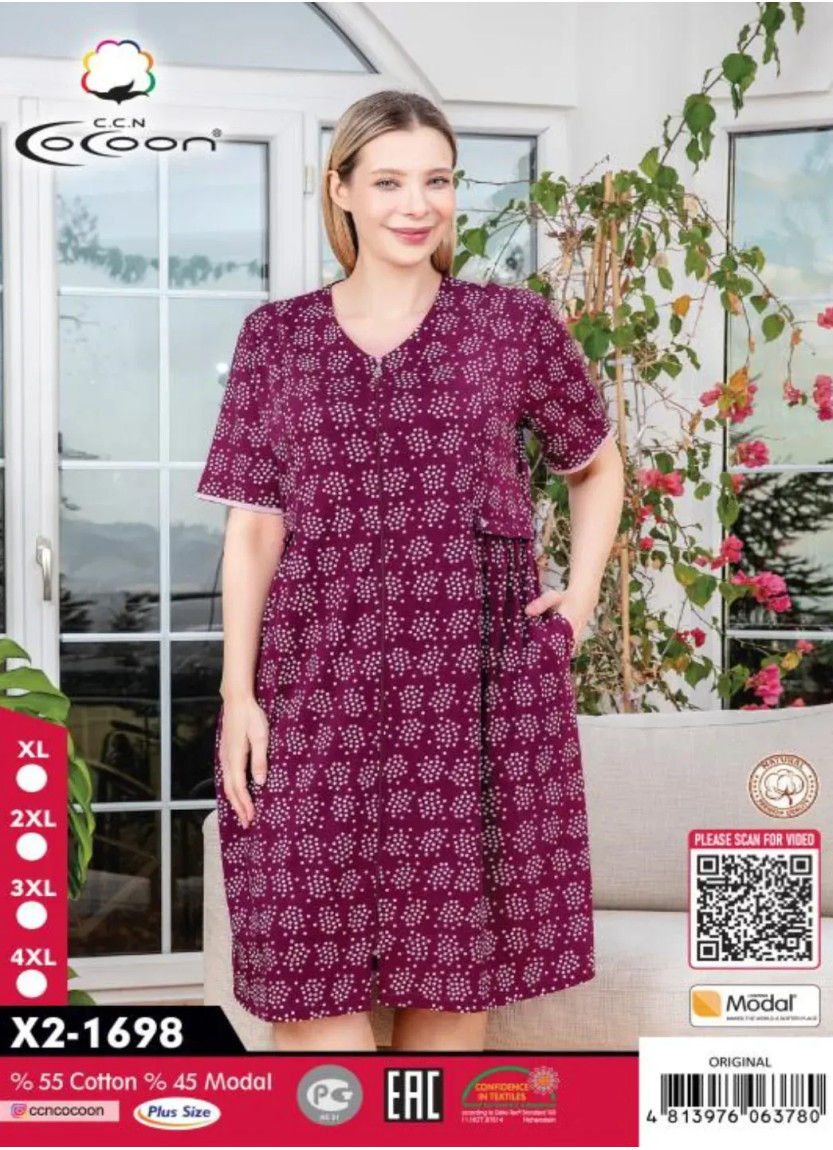 CCNX2-1698_ORI Modal Women's Robe (XL+2XL+3XL+4XL) — wholesale from Turkey