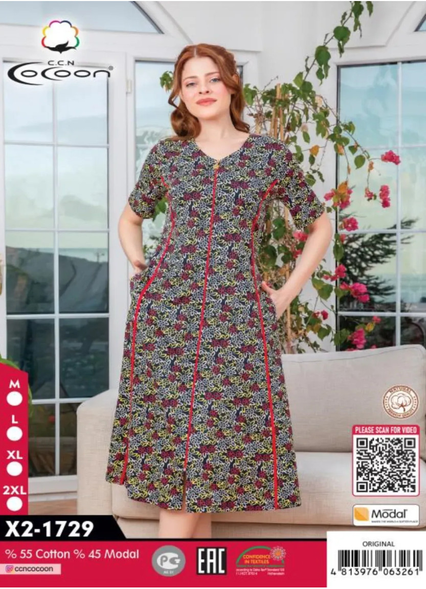 CCNX2-1729_ORI Modal Women's Robe (M+L+XL+2XL) — Turkish textile wholesale