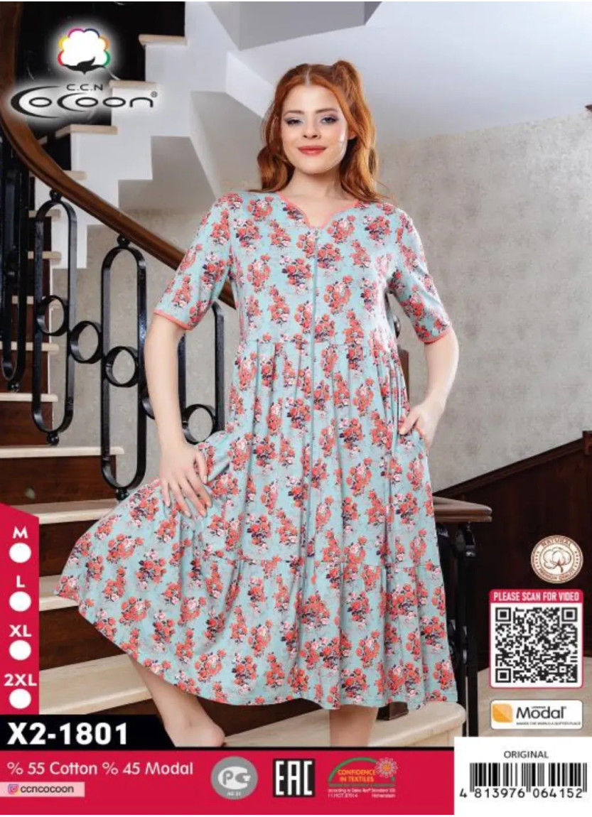 CCNX2-1801_ORI Modal Women's Robe (M+L+XL+2XL) — wholesale from Turkey