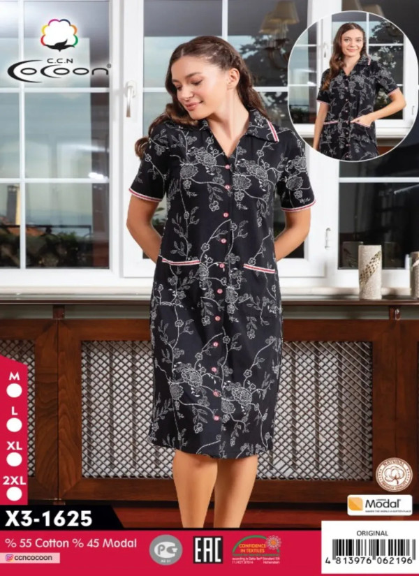 CCNX3-1625_ORI Modal Women's Robe (M+L+XL+2XL) — wholesale from Turkey