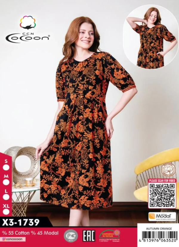 CCNX3-1739_ATO Modal Dress (S+M+L+XL) — wholesale from Turkey
