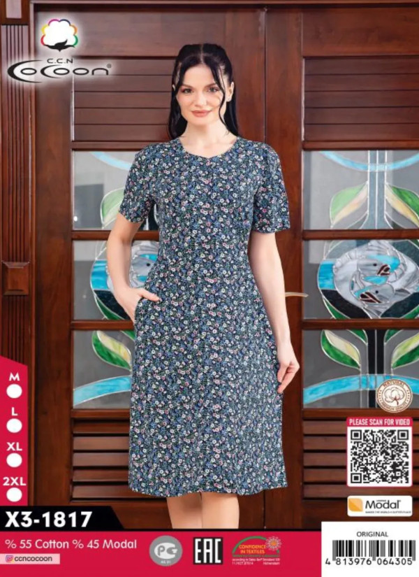 CCNX3-1817_ORI Modal Dress (M+L+XL+2XL) — Turkish textile wholesale