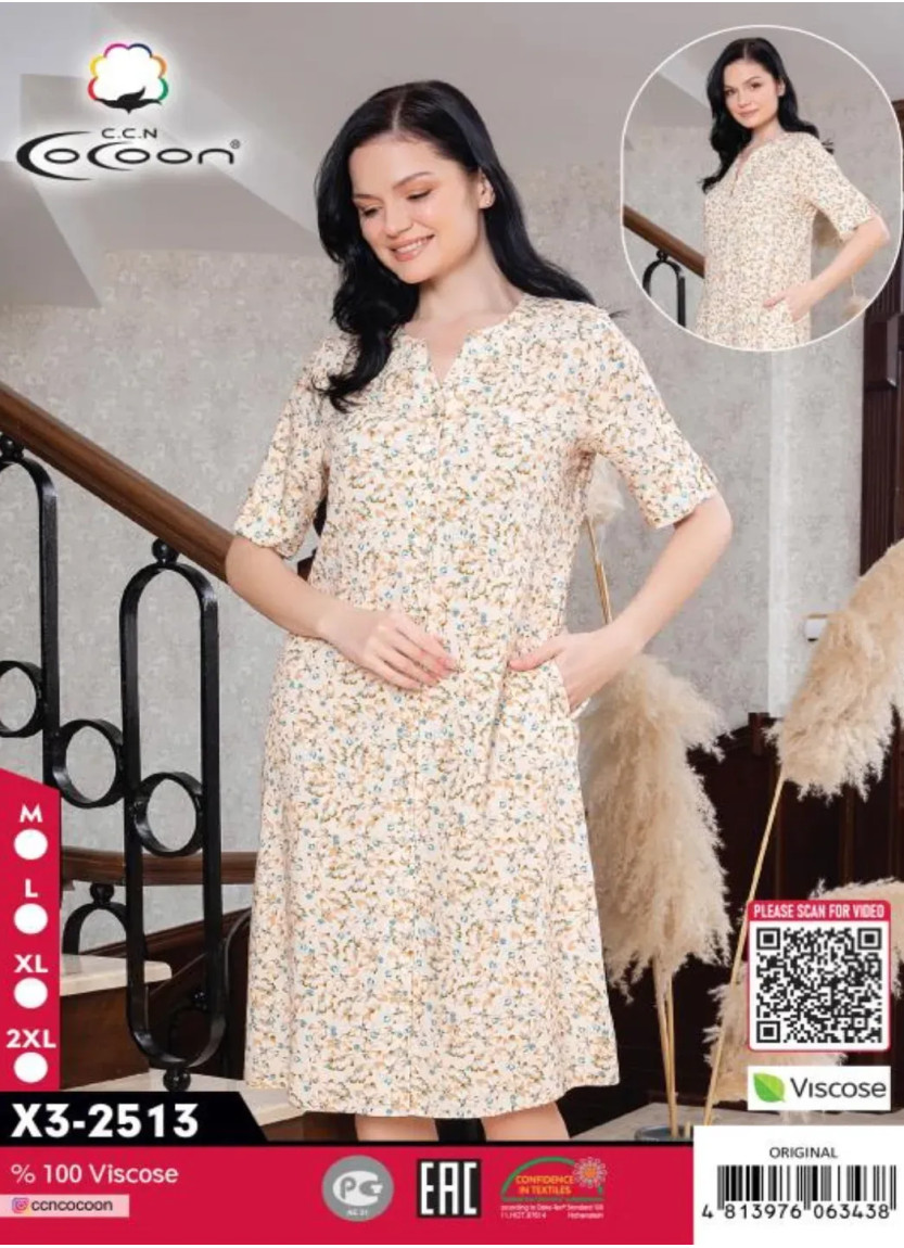 CCNX3-2513_ORI Viscose Dress (M+L+XL+2XL) — direct Turkish factory supply