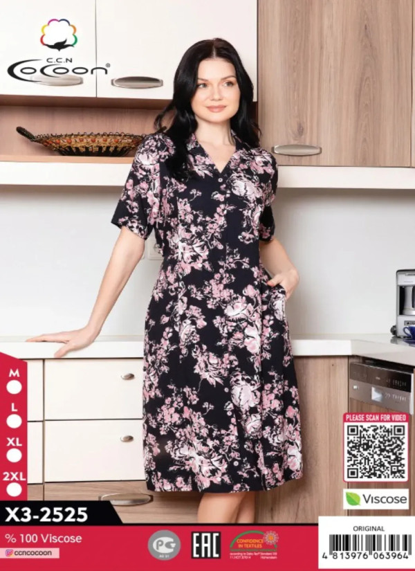 CCNX3-2525_ORI Viscose Dress (M+L+XL+2XL) — Turkish textile wholesale