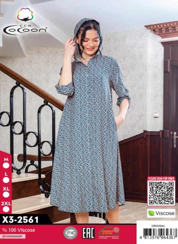 CCNX3-2561_ORI Viscose Dress (M+L+XL+2XL) — wholesale from Turkey